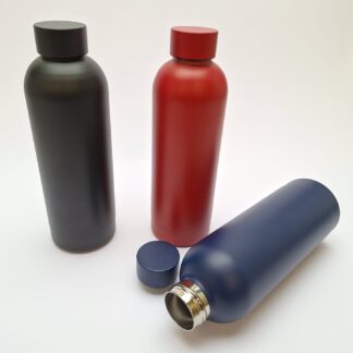 Thermosflasche bunt mit Gravur - Neue Ausführung